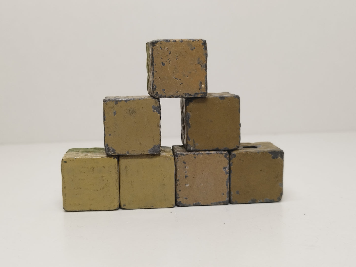 Britains Pre-War Floral Garden Low Stone Wall End Sections