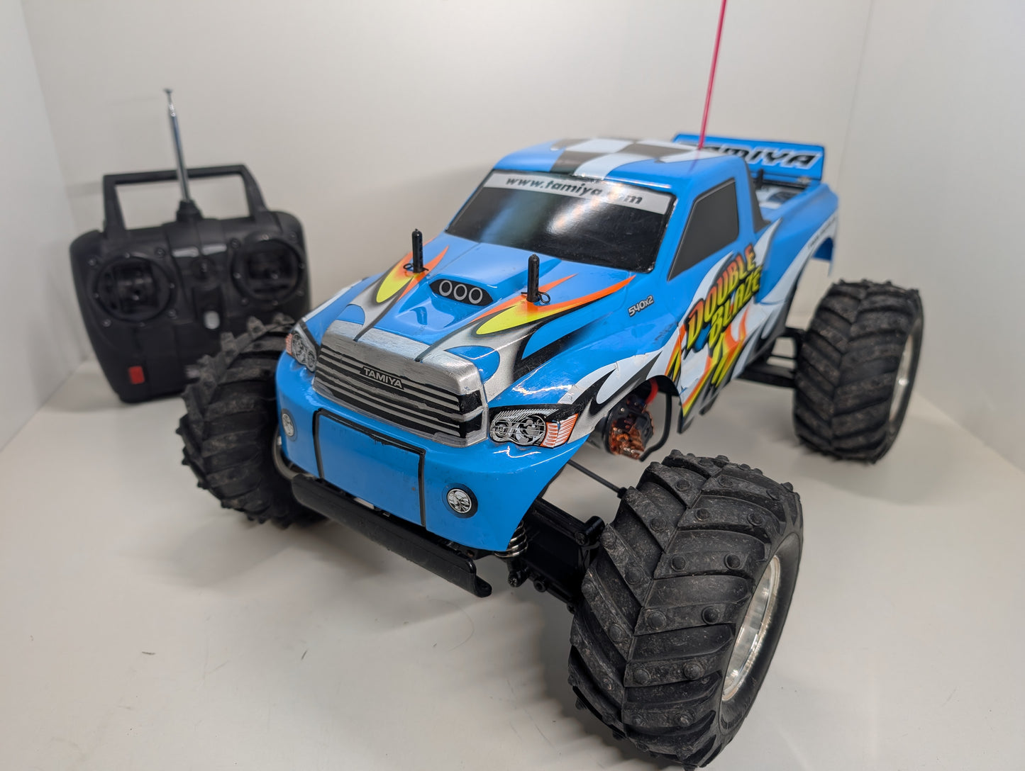 Tamiya 1/10 RC Double Blaze Dual Engine Monster Truck WR-01 - Modified!