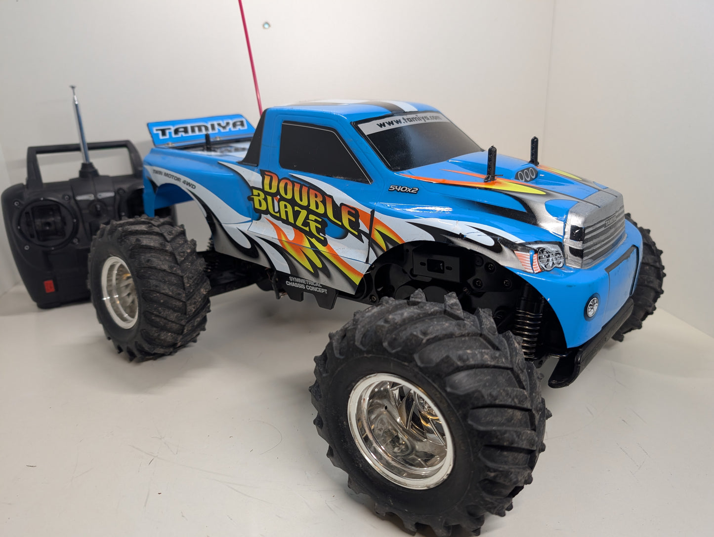 Tamiya 1/10 RC Double Blaze Dual Engine Monster Truck WR-01 - Modified!