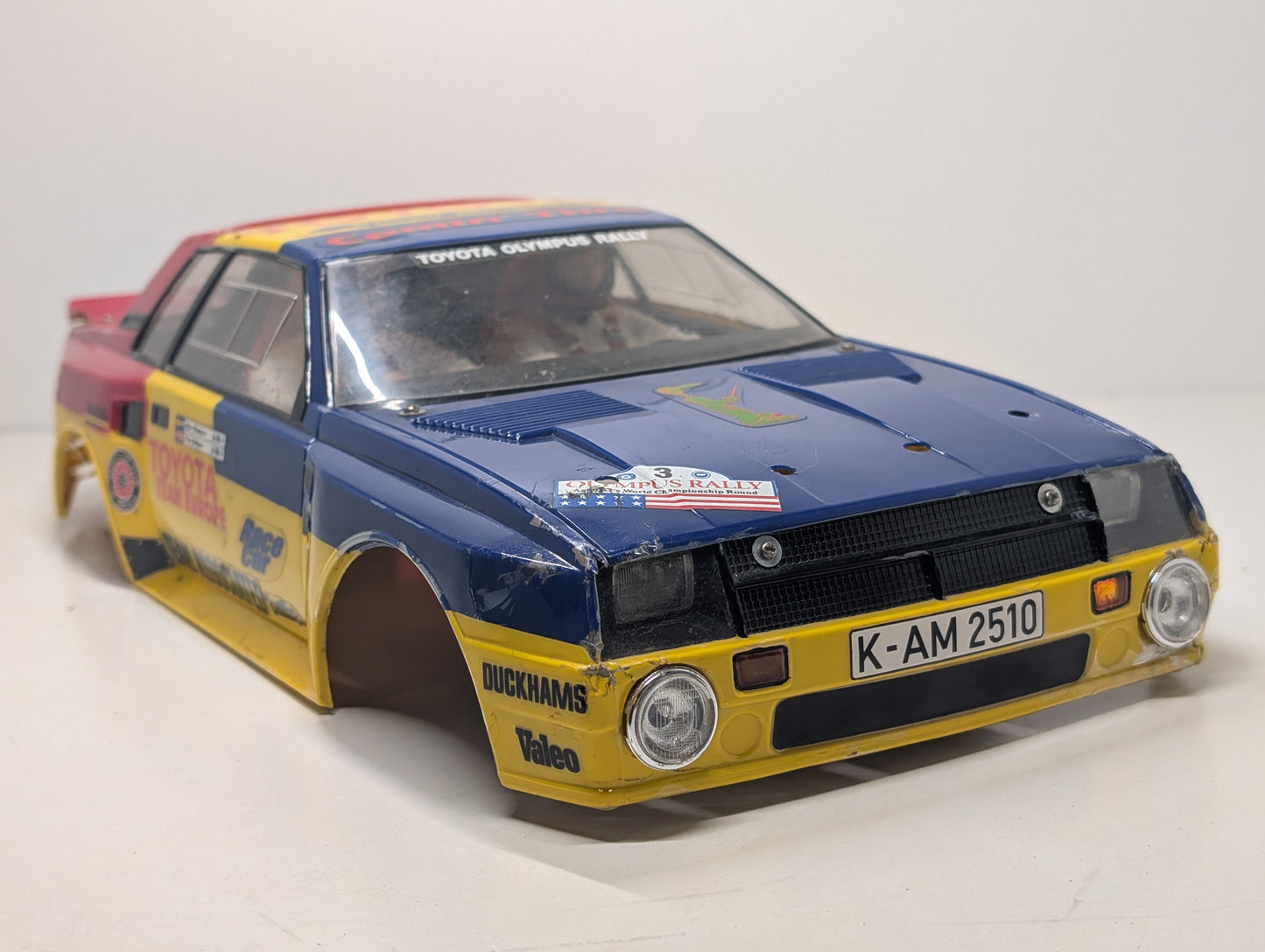 Vintage Tamiya Toyota Celica GrB 1/10 RC Body Shell Wheels and Tyres - Original