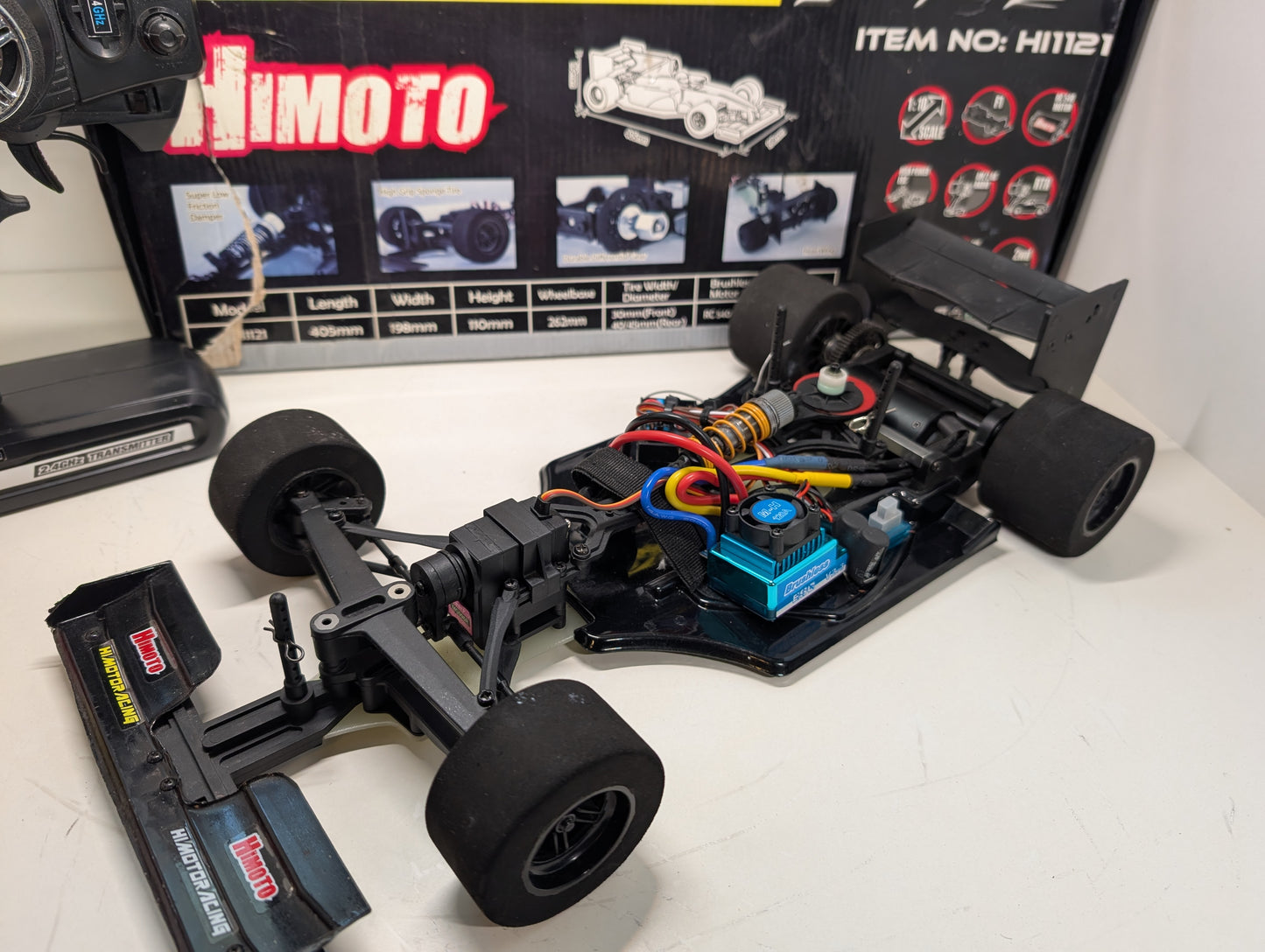 1/10 Scale RC HiMoto Formula Car with Matching Transmitter - Scarce!