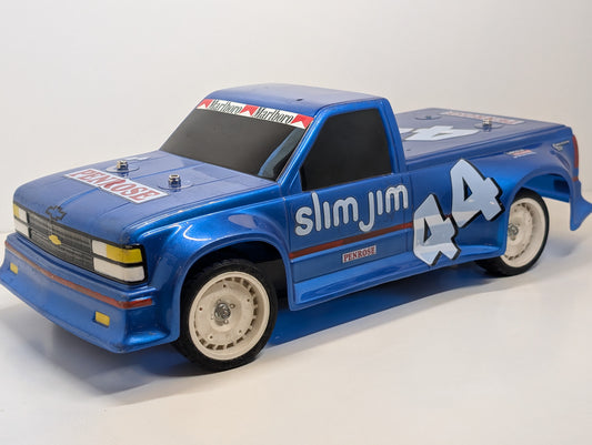 Tamiya 1/10 RC TA01 Chassis with Parma California Sport Truck Body Shell - Tested Working