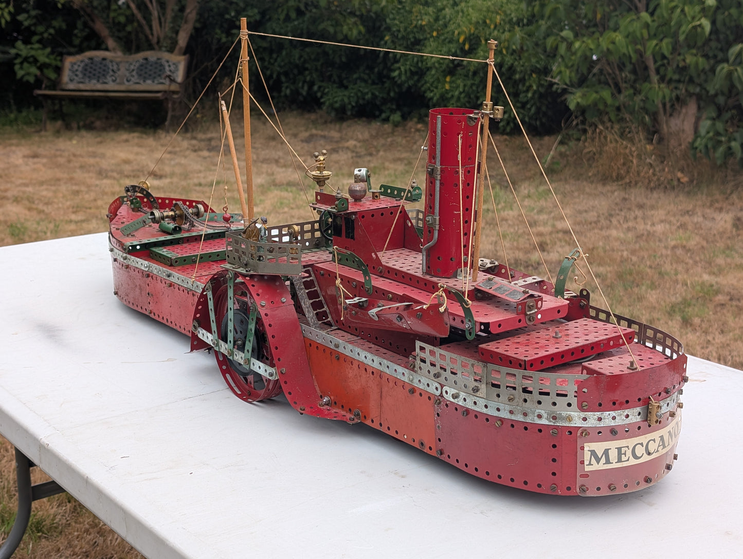 Meccano Shop Display Model Steam Ship with Motor