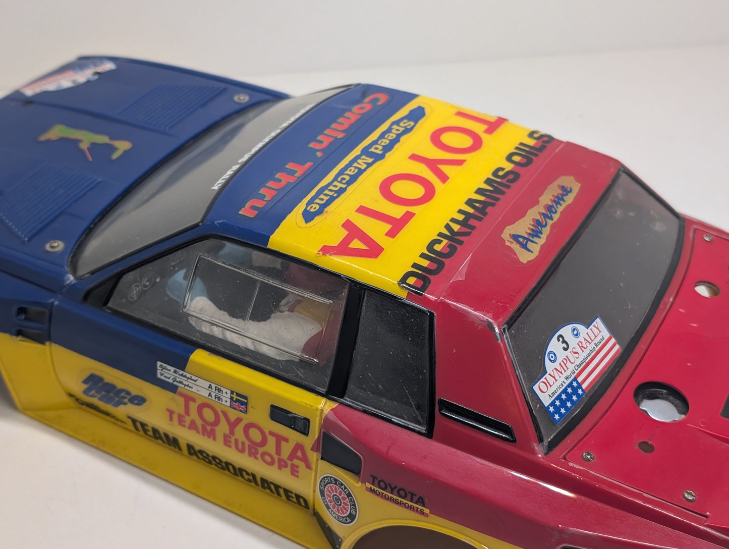 Vintage Tamiya Toyota Celica GrB 1/10 RC Body Shell Wheels and Tyres - Original