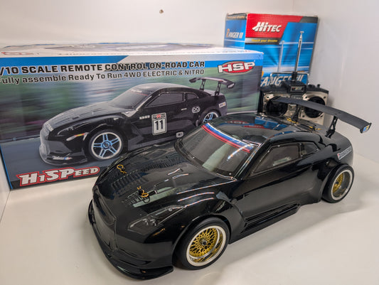 1/10 RC HSP Nissan GT-R Nitro Engined 4wd Radio Controlled Car - RTR