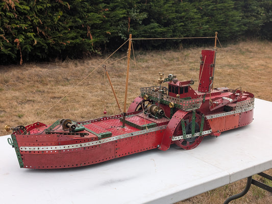 Meccano Shop Display Model Steam Ship with Motor